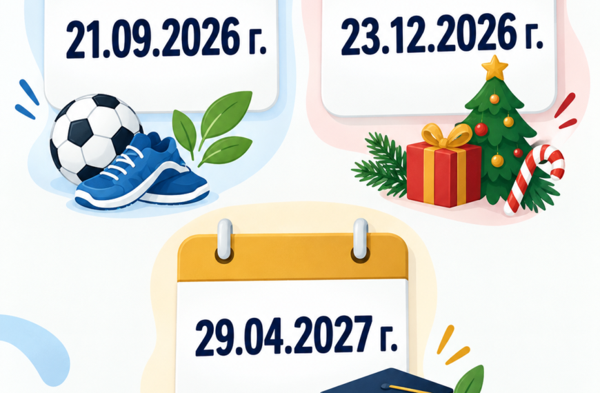 Неучебни, но присъствени дни през учебната 26/27 година