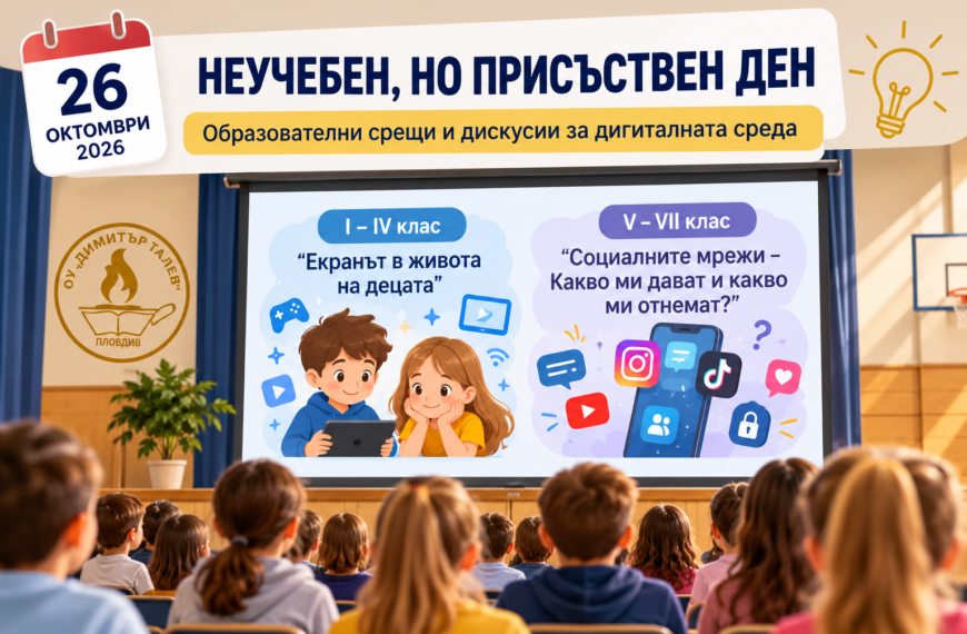 26 октомври – неучебен, но присъствен ден